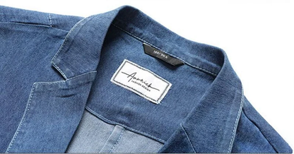 Herren Blazer Denim Modern Slim Fit