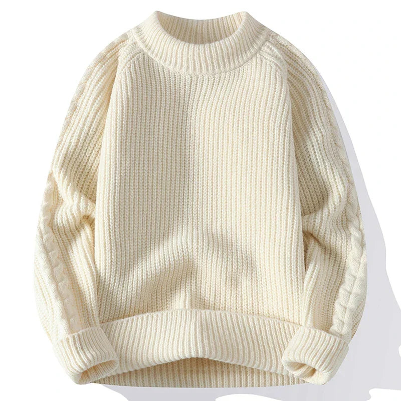 Klassischer Grobstrick Pullover für Herren
