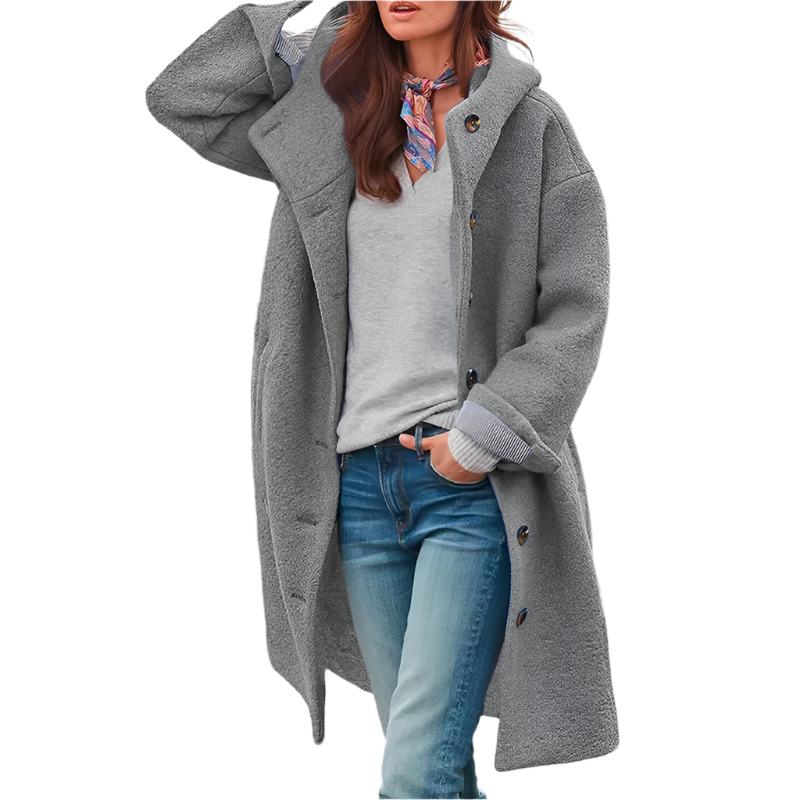 Damen Winterjacke Warm Kapuze Schwarz