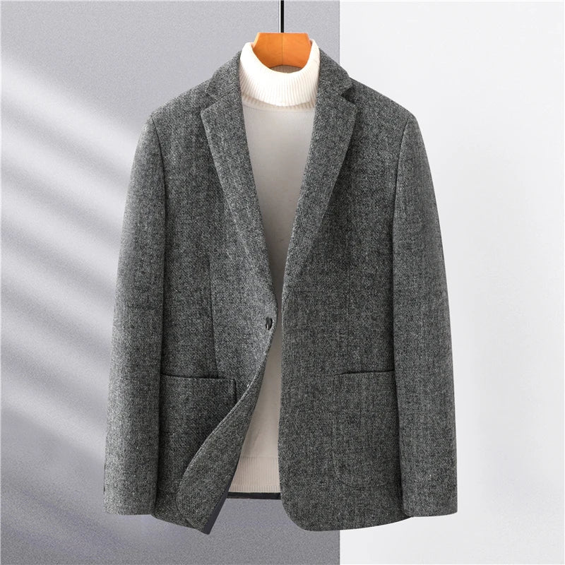 Eleganter Herren Blazer Grau Slim Fit - BerlinGlamour