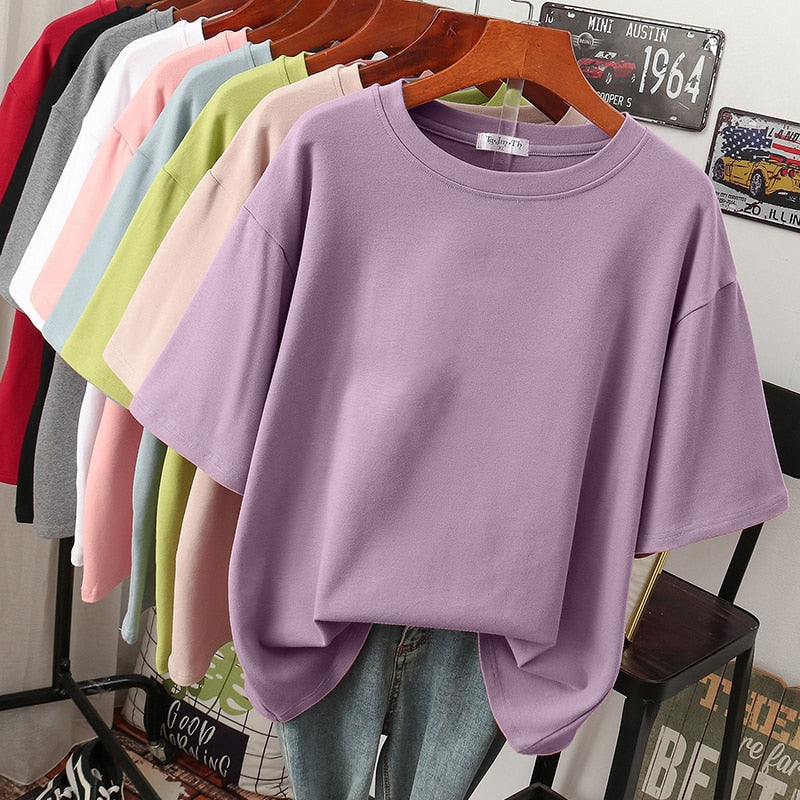 Damen T-Shirt Plus Size Baumwoll Kuschelig Größe XL