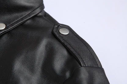 Lederjacke Herren Slim Fit Stehkragen Winddicht - BerlinGlamour