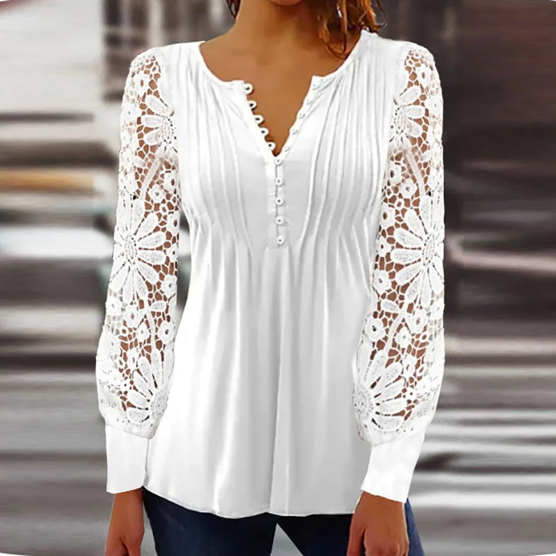 Elegante Damenbluse Langärmlig Chic - BerlinGlamour