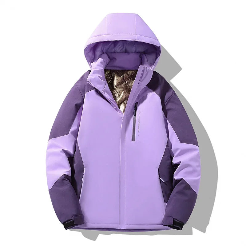 Damen Skijacke Colorblock Warm Winterjacke - BerlinGlamour