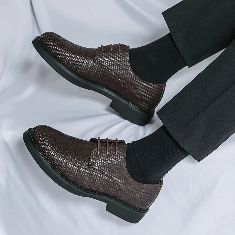 Herren Lederschuhe Oxfords Schwarz Elegannt