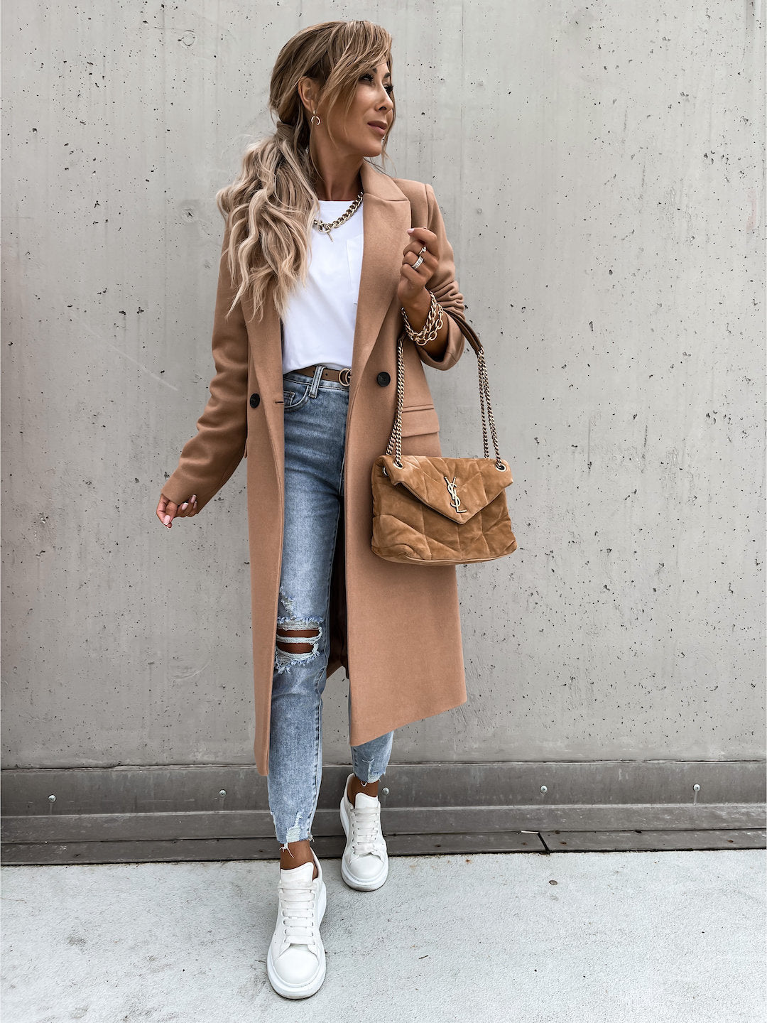 Klassische Doppelreihen Jacke Wolle Warm Elegant - BerlinGlamour