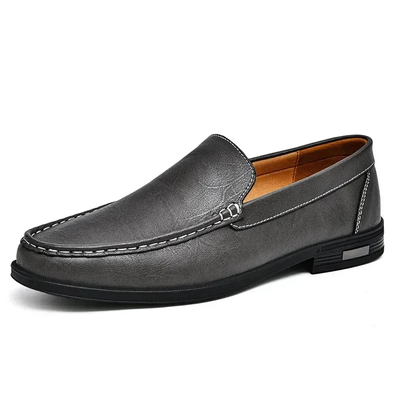 Herren Loafer Schuhe Elegant Lederschuhe Schwarz