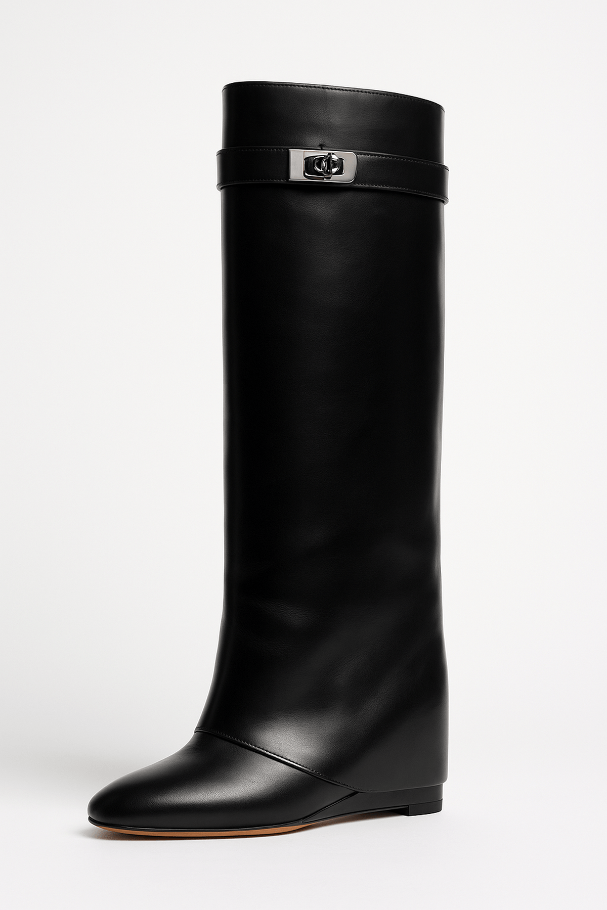 Damen Stiefel Elegante Keilabsatz Spitze Schuhspitze
