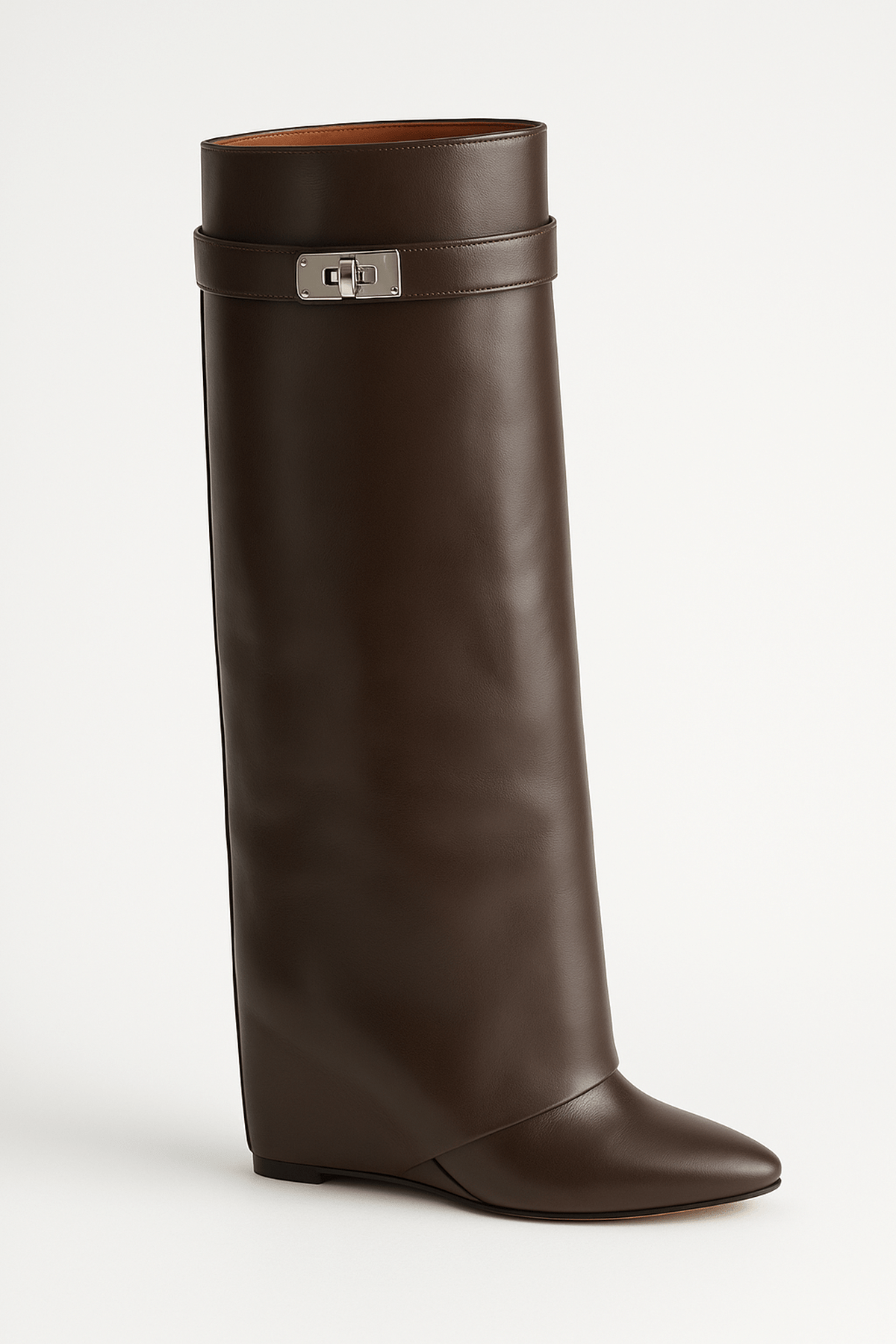 Damen Stiefel Elegante Keilabsatz Spitze Schuhspitze