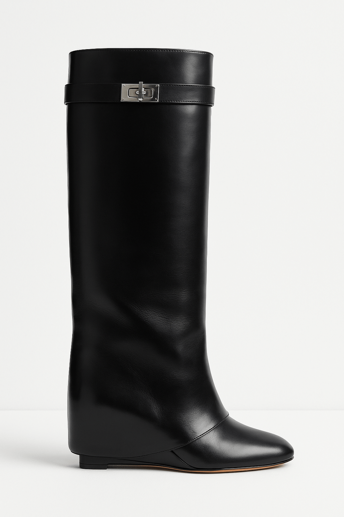 Damen Stiefel Elegante Keilabsatz Spitze Schuhspitze - BerlinGlamour