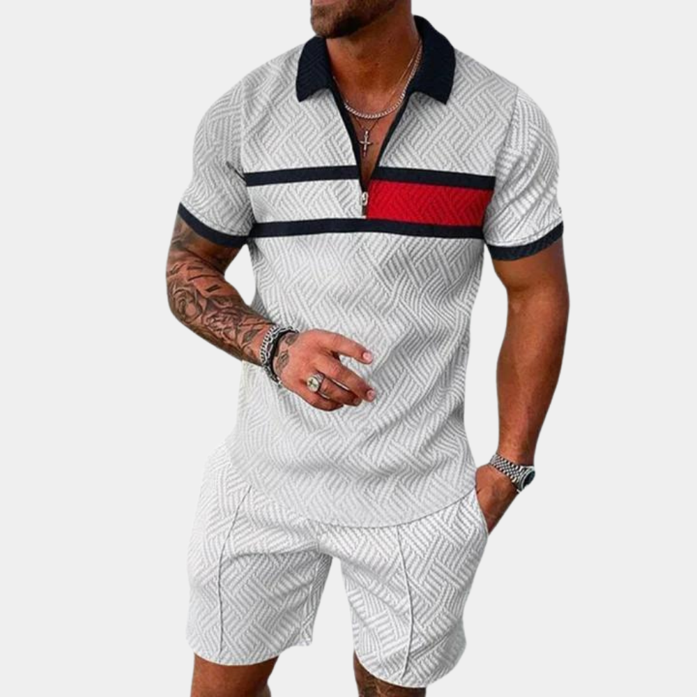 Herren Shorts Set Sommer Polo Shirt Zweiteilig - BerlinGlamour