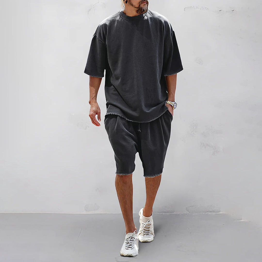 Männer Shorts T-Shirt Set Oversized Lockere Passform Sommer - BerlinGlamour
