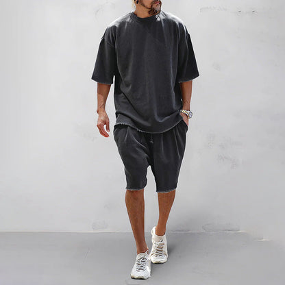 Männer Shorts T-Shirt Set Oversized Lockere Passform Sommer - BerlinGlamour