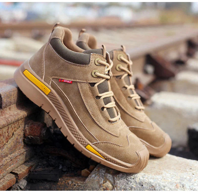 Sicherheitsschuhe | Wasserdicht | Rutschfest | Arbeitsschuhe | Herrenschuhe-Braun-39-Chaps Herrenmode