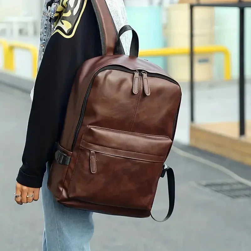 Silas Rucksack | Tasche mit großem Fassungsvermögen für Männer-Dunkelbraun-Chaps Herrenmode