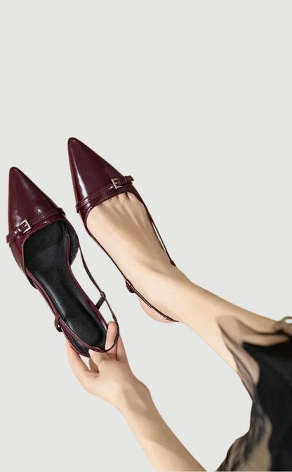 Lackleder Sandalen Mit Mittlerem Absatz Schuhe Damen - BerlinGlamour