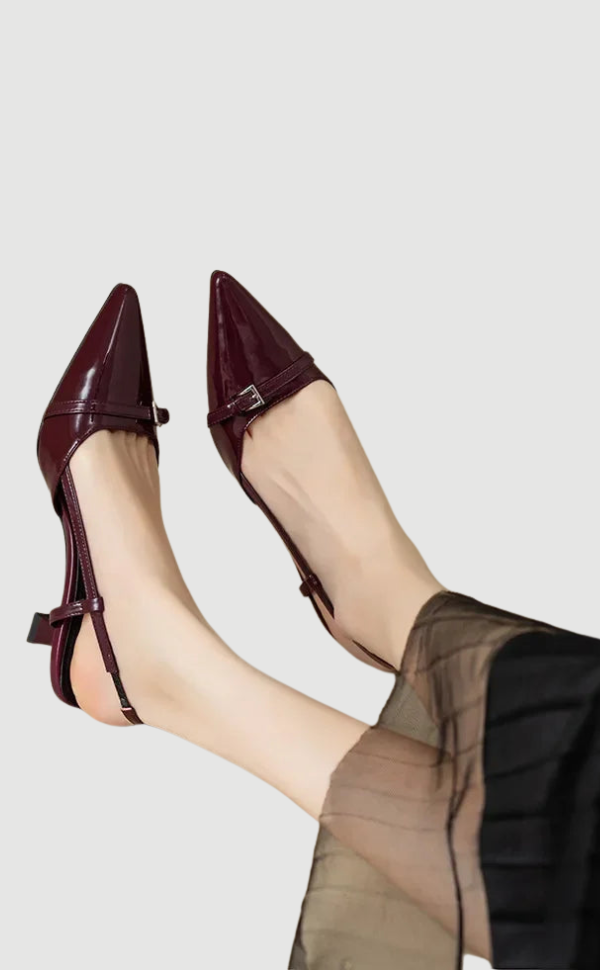 Lackleder Sandalen Mit Mittlerem Absatz Schuhe Damen