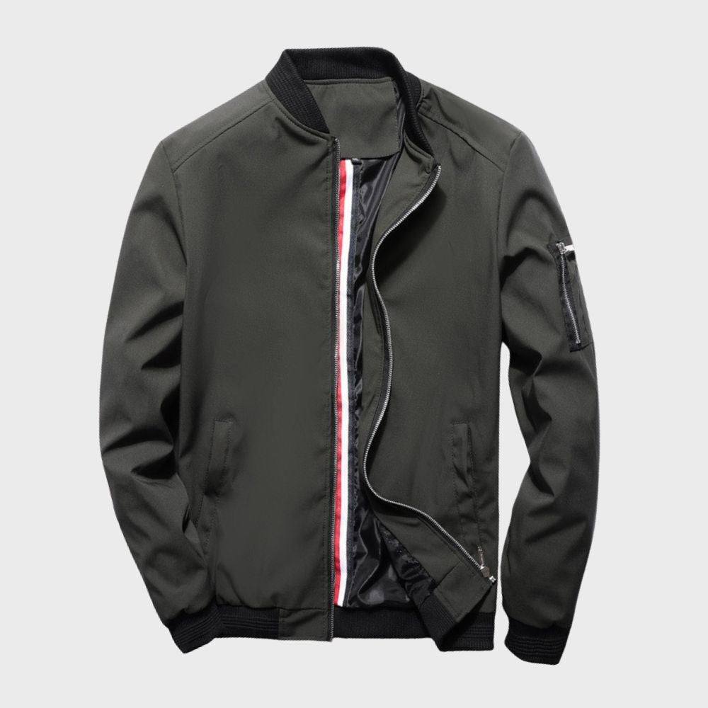 Herren Bomberjacke Zip-Up Modern Sportlich