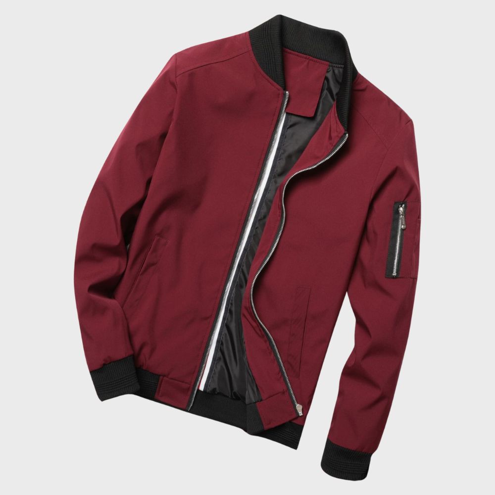 Herren Bomberjacke Zip-Up Modern Sportlich