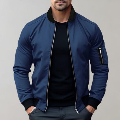 Herren Bomberjacke Zip-Up Modern Sportlich