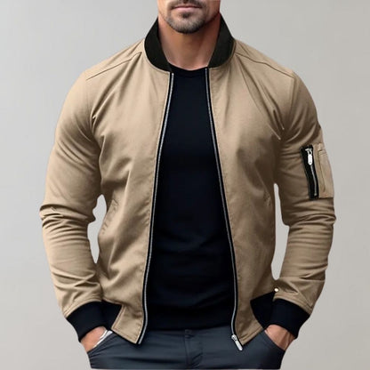 Herren Bomberjacke Zip-Up Modern Sportlich