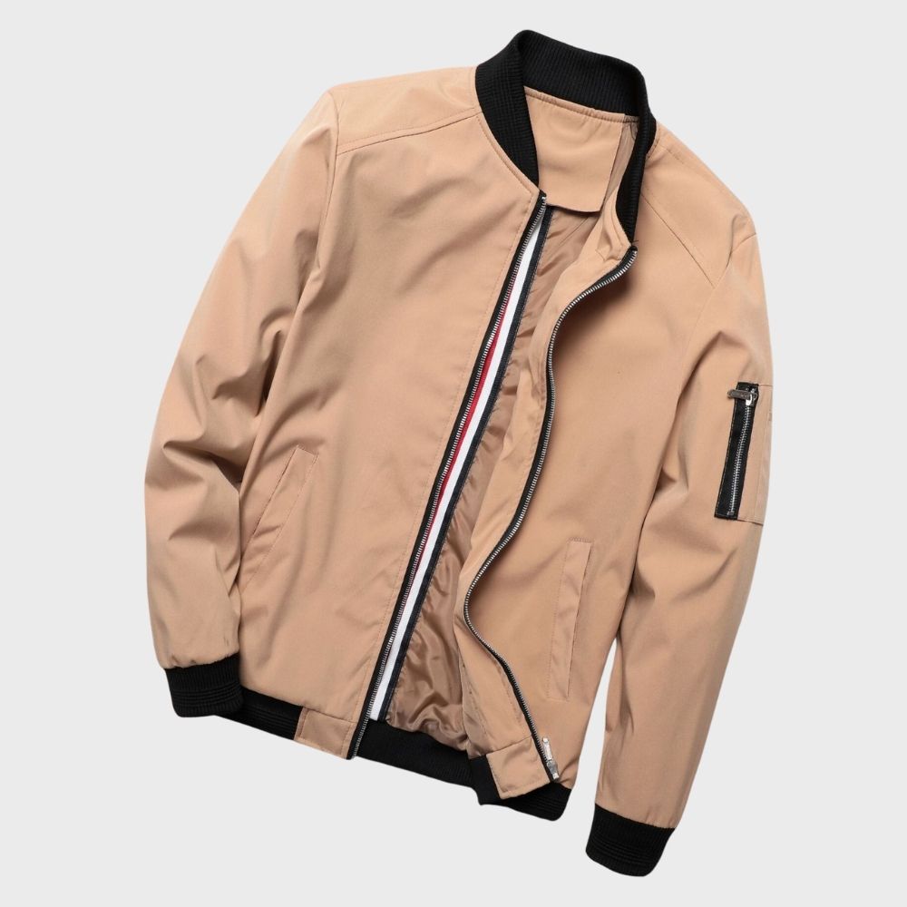 Herren Bomberjacke Zip-Up Modern Sportlich