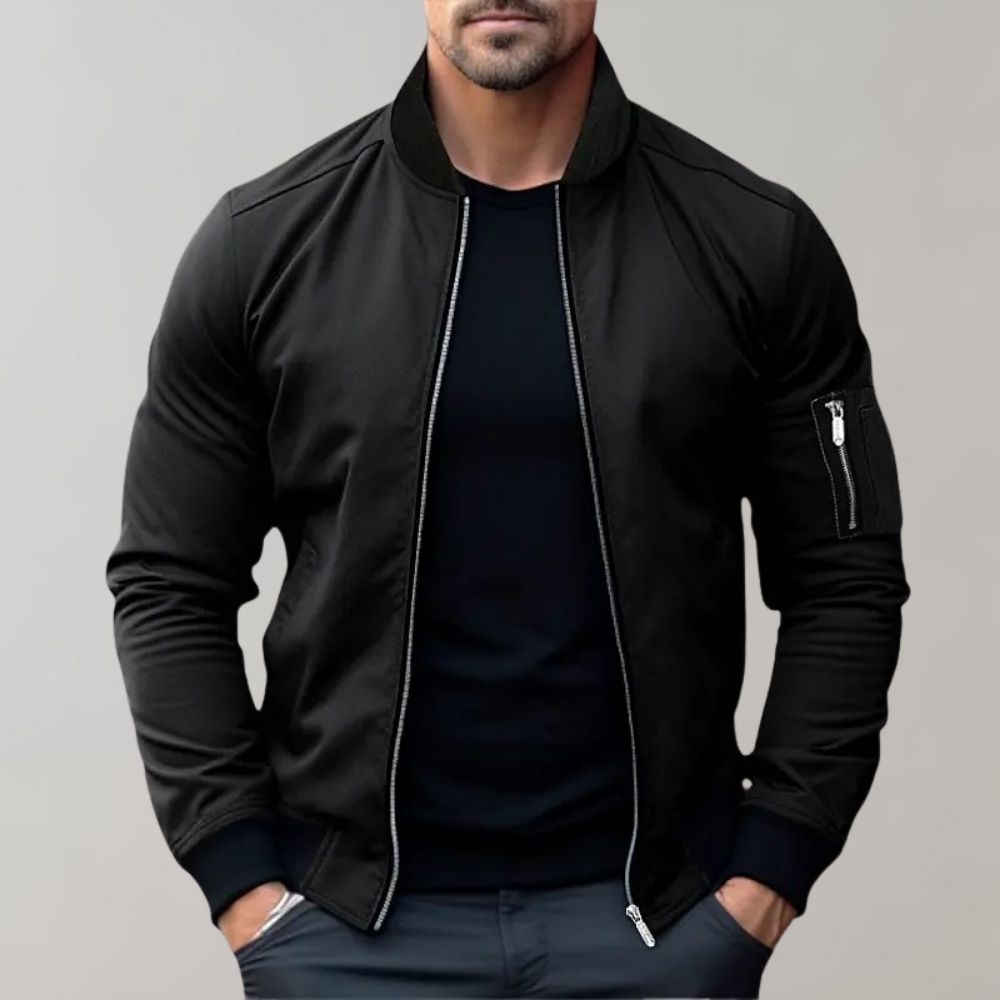 Herren Bomberjacke Zip-Up Modern Sportlich