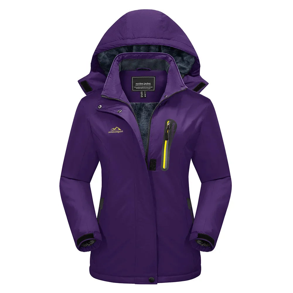 Winterjacke Damen Elegant Mit Kapuze Schwarz