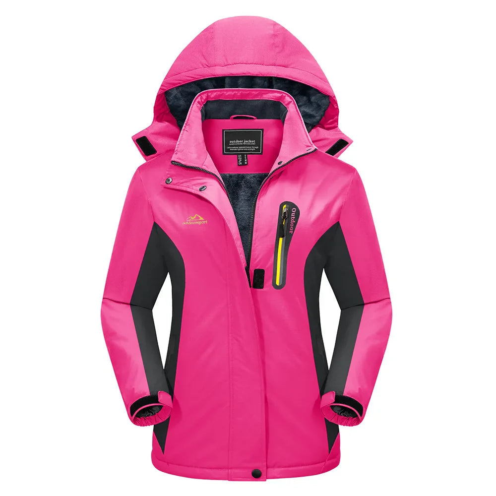 Winterjacke Damen Elegant Mit Kapuze Schwarz