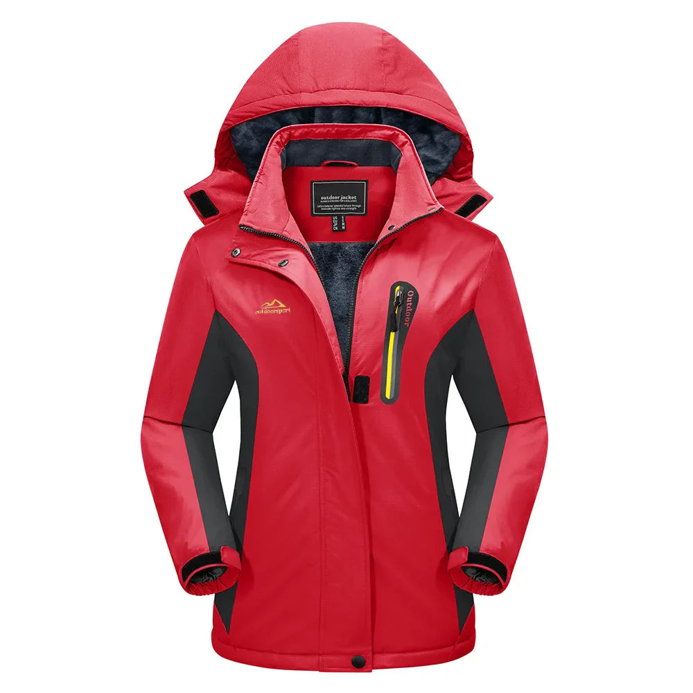 Winterjacke Damen Elegant Mit Kapuze Schwarz