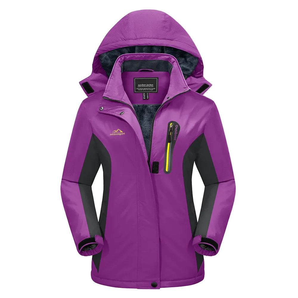 Winterjacke Damen Elegant Mit Kapuze Schwarz