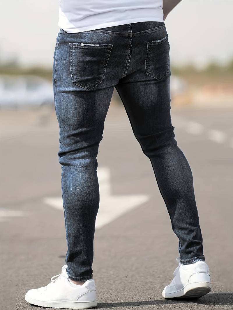 Skinny-Jeans | Ripped | Stretch | Schlanke Fit-Jeans | Herrenjeans-Chaps Herrenmode