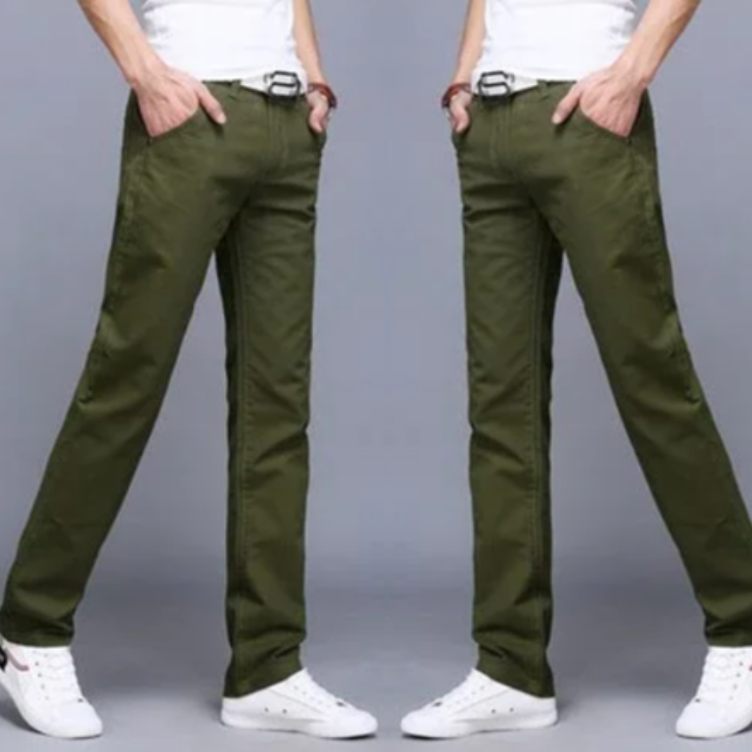 Skinny Jeans – Stretch-Jeans für Herren mit schmaler Passform-Armeegrün-28-Chaps Herrenmode