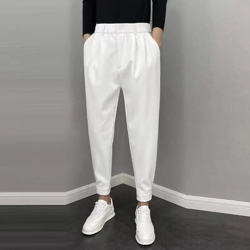 Bequeme Herrenhose Locker Sitzend Elastischer Bund - BerlinGlamour