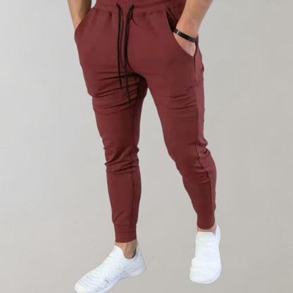 Slim Fit Jogger | Elastische Taille | Kordelzug | Sweatpants | Jogginghosen-Blau-M-Chaps Herrenmode