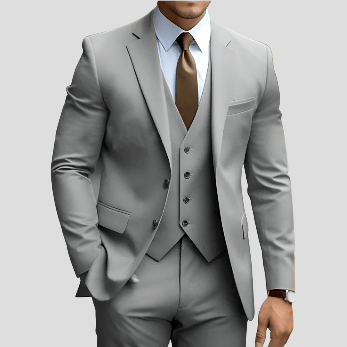 Herren Büroanzug 3-teilig Formal Business Anzug Set