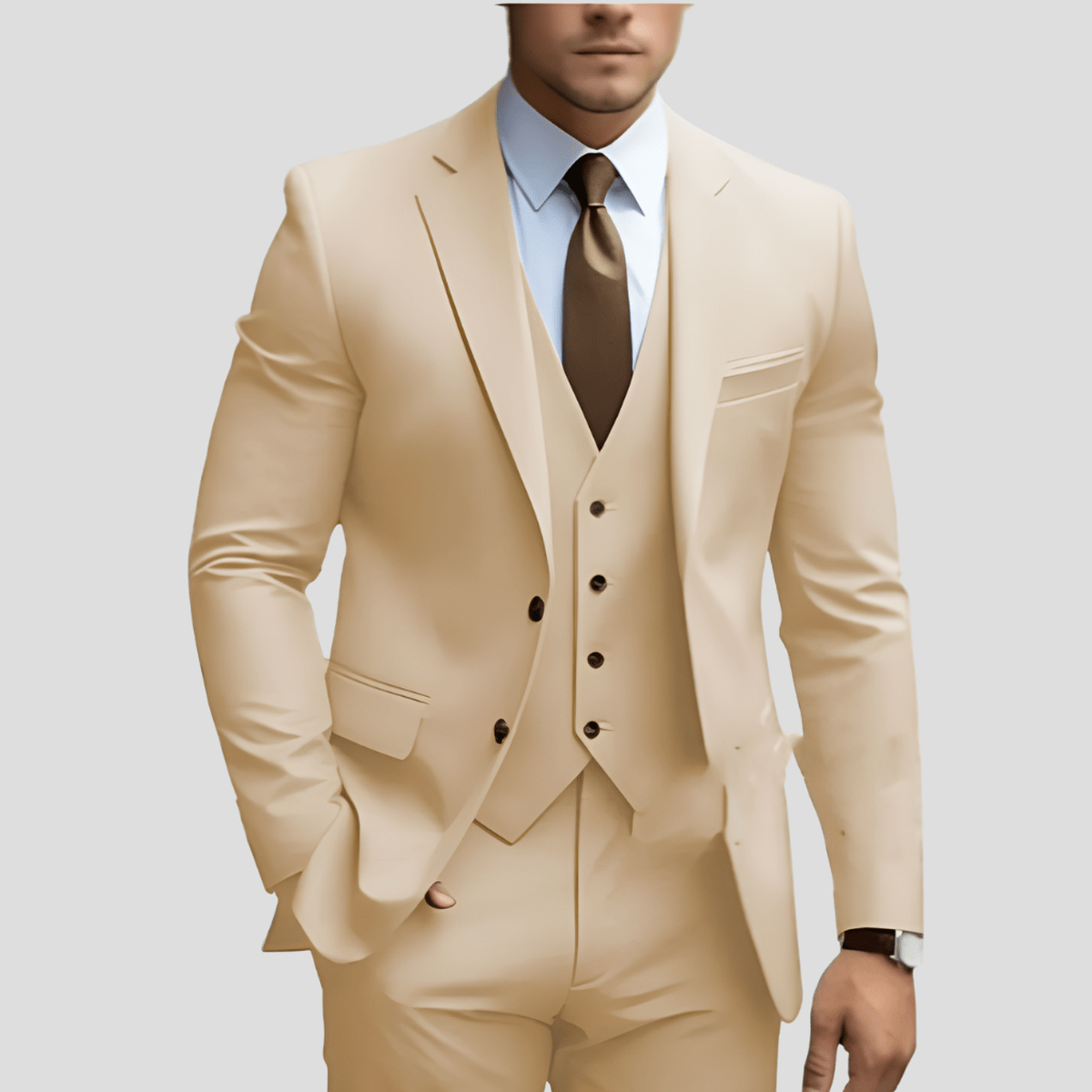 Herren Büroanzug 3-teilig Formal Business Anzug Set
