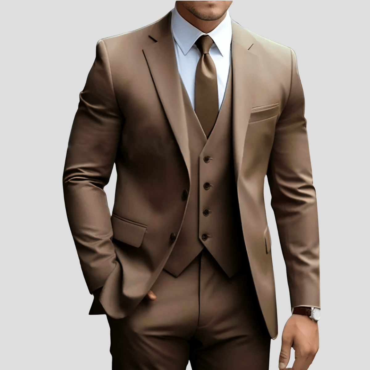 Herren Büroanzug 3-teilig Formal Business Anzug Set