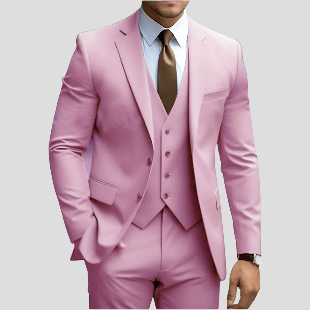Herren Büroanzug 3-teilig Formal Business Anzug Set