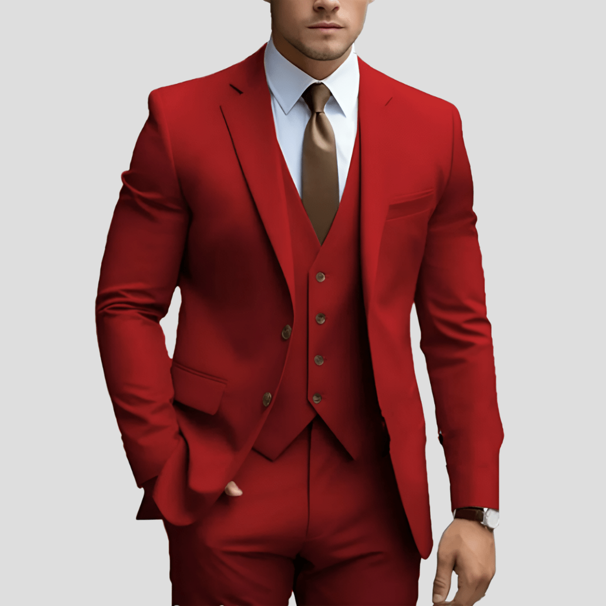 Herren Büroanzug 3-teilig Formal Business Anzug Set