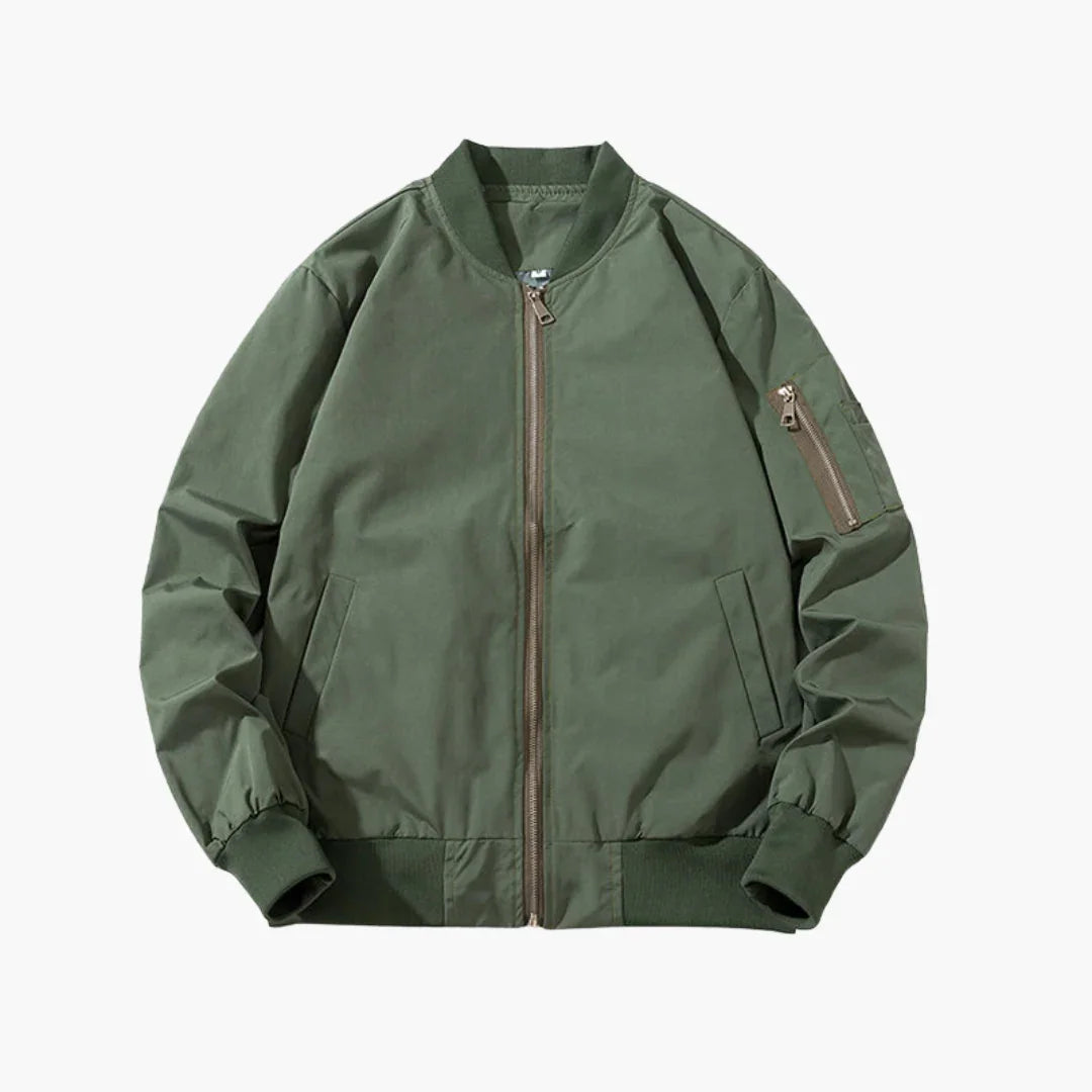 Slim-Fit Bomberjacke mit Reißverschluss für Herren 1