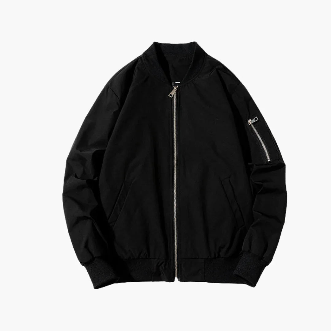 Slim-Fit Bomberjacke mit Reißverschluss für Herren 2