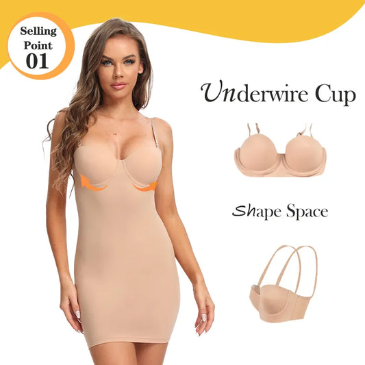 Kleid Bodyshaper Figurformendes Damenkleid - BerlinGlamour