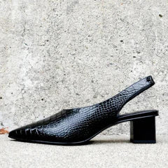 Elegante Orthopädische Pumps Damen Schuhe Komfortabel Kroko Design