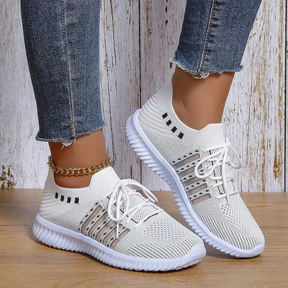 Orthopädische Damen Sneaker Walkingschuhe Mesh Bequem