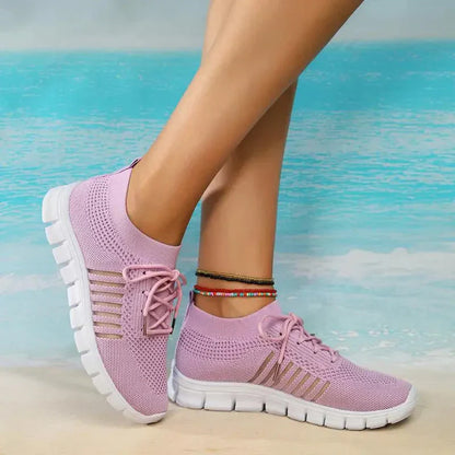 Orthopädische Damen Sneaker Walkingschuhe Mesh Bequem