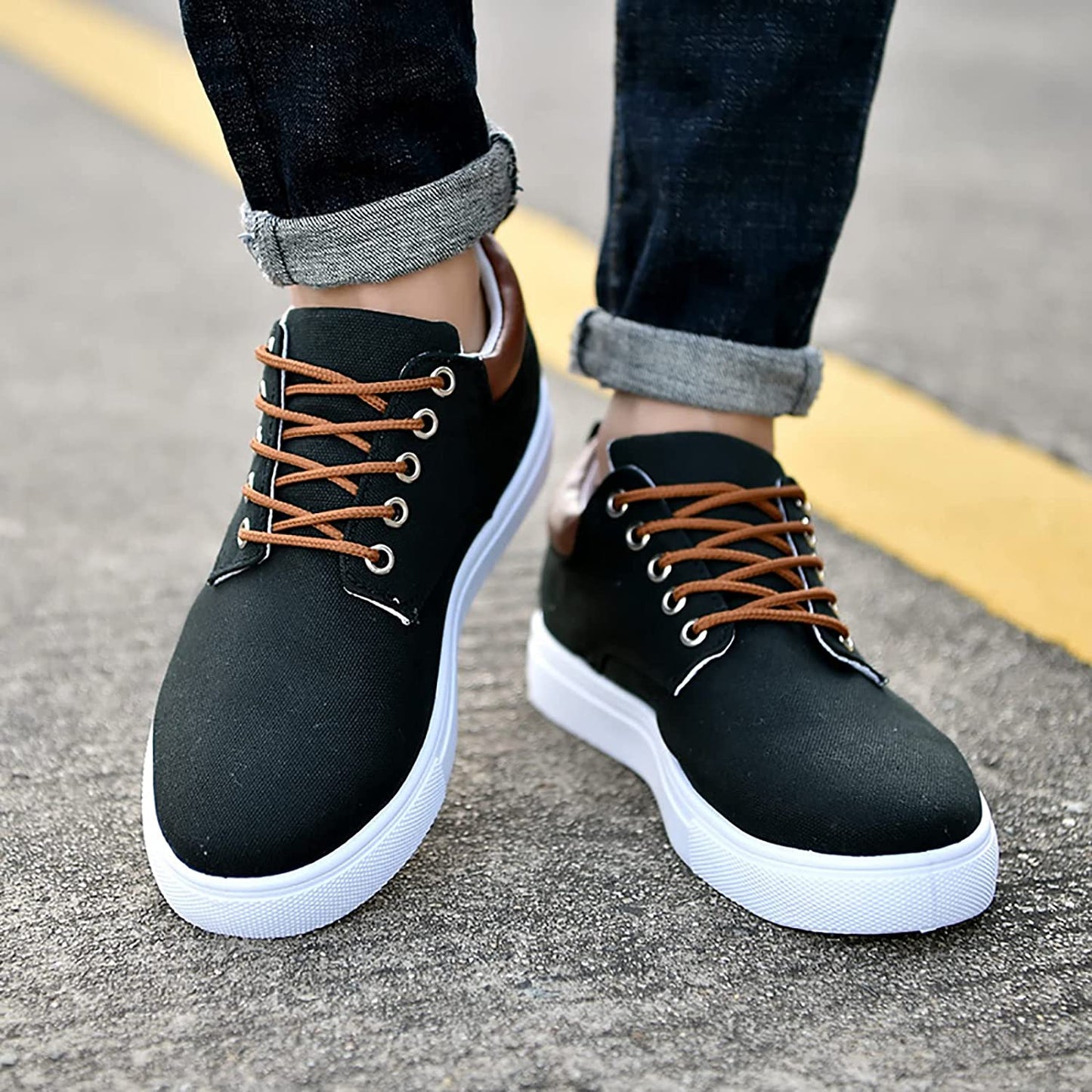 Slip-on Sneakers - Herren Casual Freizeit Canvas Sneakers-Chaps Herrenmode