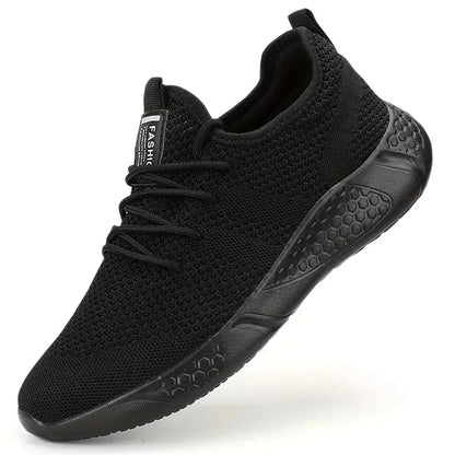 Slip-on Turnschuhe - Atmungsaktive, leichte Mesh-Turnschuhe für Männer-Schwarz-36-Chaps Herrenmode