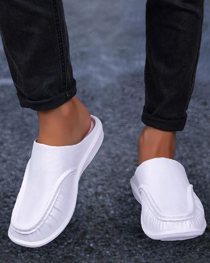 Slipper | Orthopädische Schuhe | Walking | Pantoletten Schuhe | Herrenschuhe-Weiß-40-Chaps Herrenmode