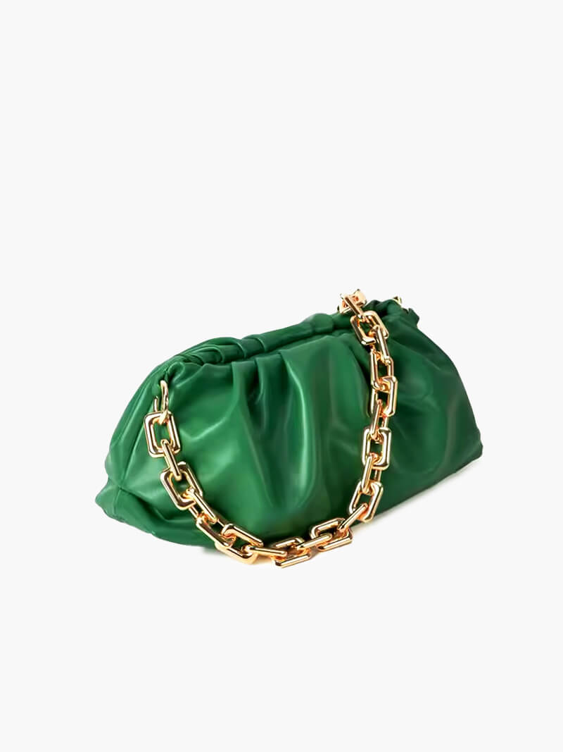 Damen-Tasche Modern mit Gold-Kette Metallic
